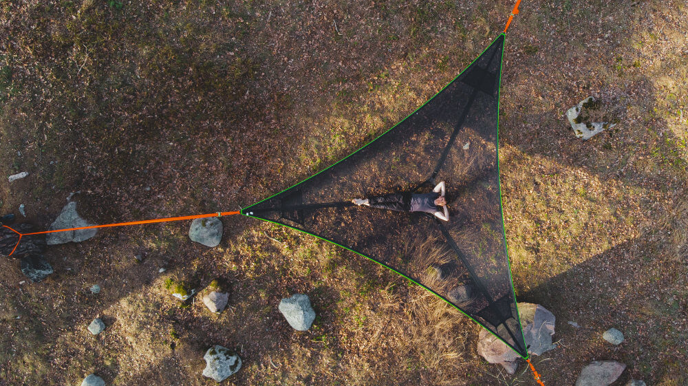Trillium Giant Black Mesh viseća mreža za 3 osobe