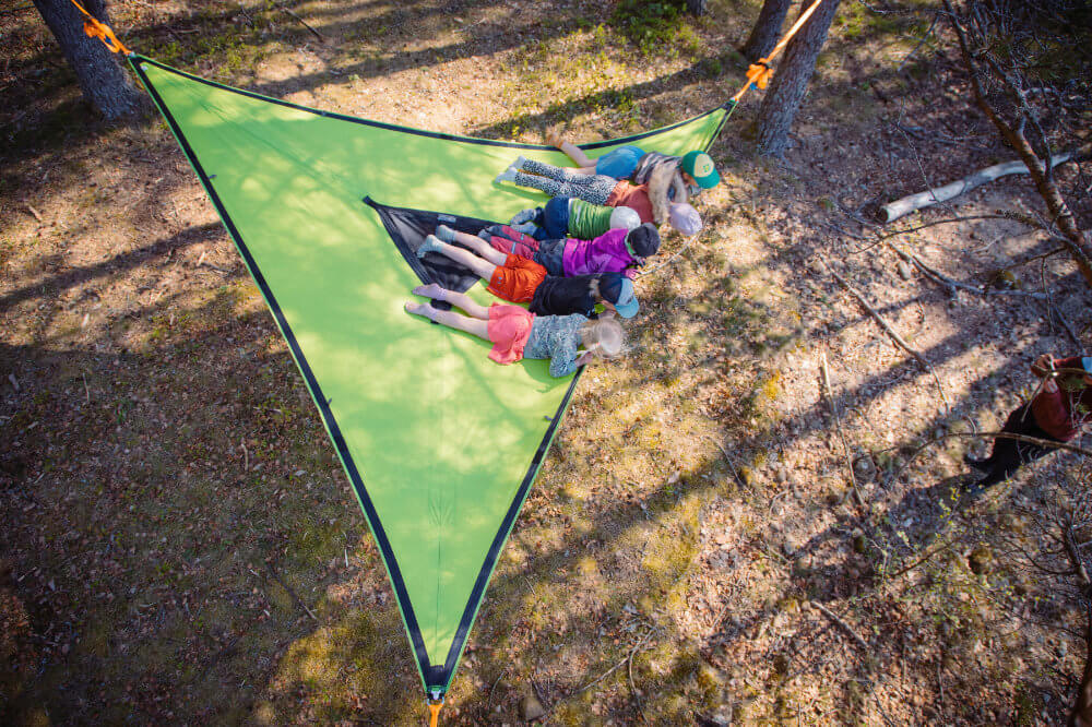 Trillium Giant Green Fabric viseća mreža za 3 osobe