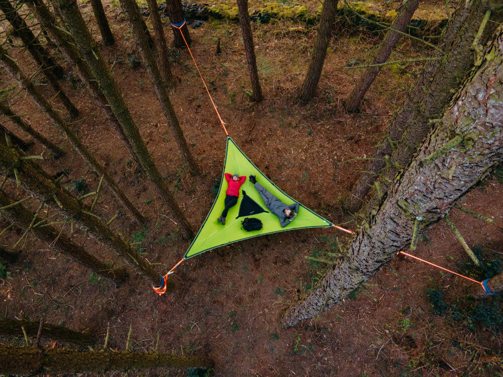 Trillium Giant Green Fabric viseća mreža za 3 osobe
