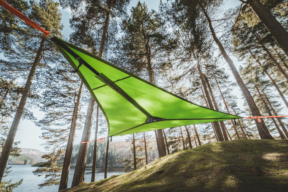 Trillium Giant Green Fabric viseća mreža za 3 osobe
