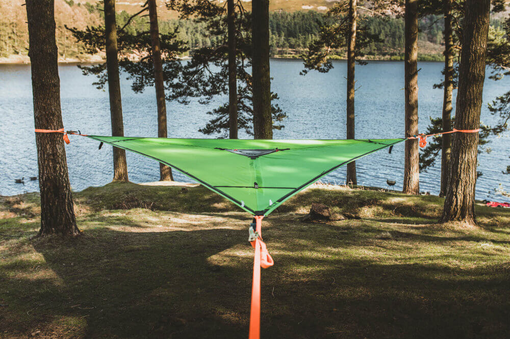 Trillium Giant Green Fabric viseća mreža za 3 osobe